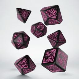 Call of Cthulhu Black &amp; Magenta Dice Set (7)