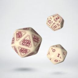 RuneQuest Beige &amp; burgundy Expansion Dice (3)
