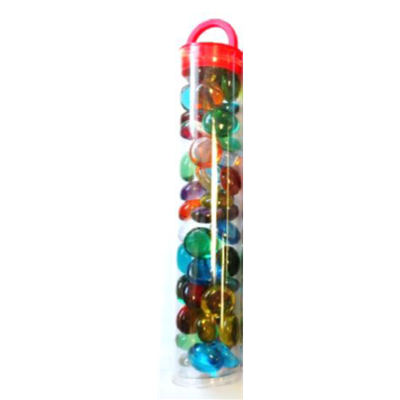 Chessex Gaming Glass Stones in Tube - Assorted Transluscent (40)