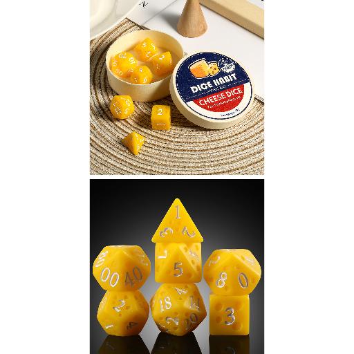 Resin Dice Set (7) Cheese