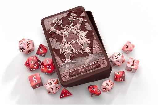 Class-Specific Dice Set Barbarian (Pathfinder and 5E)