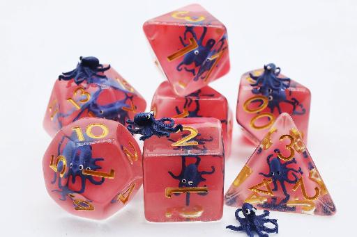 Underwater Octopus RPG Dice Set (7)