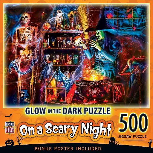 On a Scary Night in October Glow in the Dark Puzzle (500)