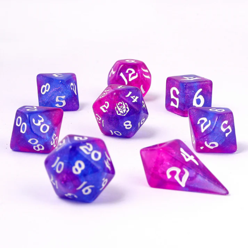 8 Piece RPG Dice Set Fairy Farts