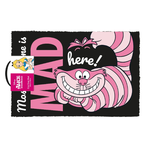DISNEY - Alice In Wonderland We're All Mad Here Door Mat