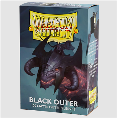Dragon Shield Standard size Outer Sleeves - Matte Black (100 Sleeves)