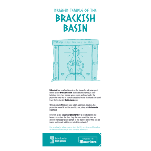 Mausritter RPG Drained Temple of the Brackish Basin