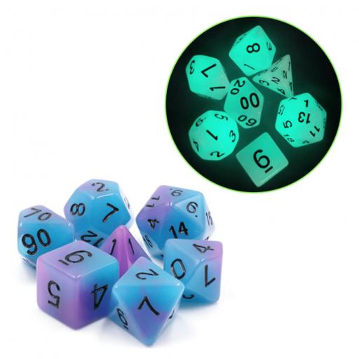 [FBG1213] Supernova Glow in the Dark RPG Dice Set (7)