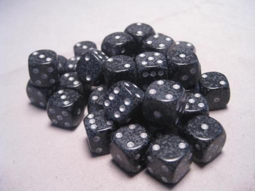 [CHX259181] Dice Sets Ninja Speckled 12mm d6 (36)