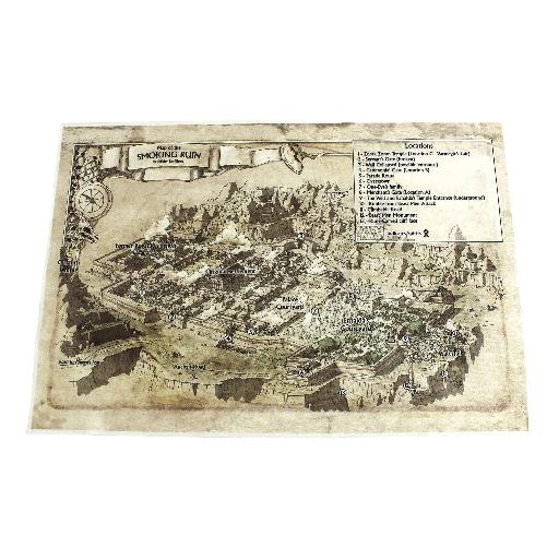 [ACC-CHA-RQT-M02] The Smoking Ruins Runequest A3 Velvet Map
