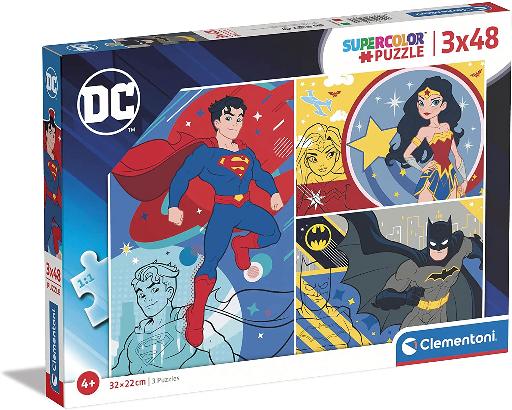 [Clementoni-25272] 3 Puzzles - DC Comics Justice League (48pc)