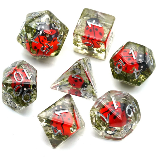 [FBG1100] Red Ladybug RPG Dice Set (7)