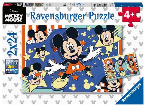 [Ravensburger-05578] 2 Puzzles - Disney Mickey Mouse (24pc)