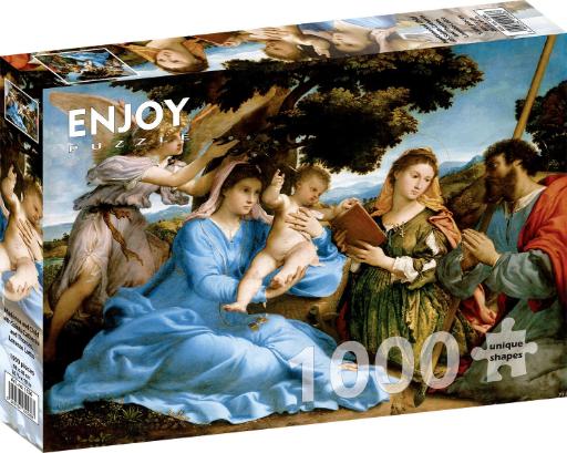 [Enjoy-Puzzle-1536] Lorenzo Lotto - Madonna and Child with Saints Catherine and Thomas (1000pc)