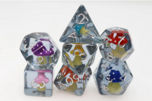 [FBG2643] Inclusion RPG Dice Set Whimsical Mushrooms (7)