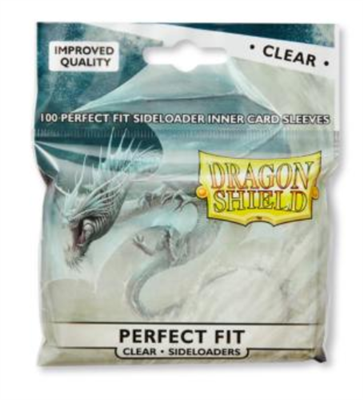 [AT-13101] Dragon Shield Standard Perfect Fit Sideloading Sleeves - Clear/Clear (100 Sleeves)